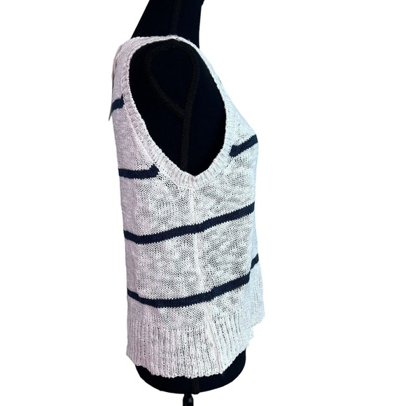 Rag Poets‎ Bryce Striped Sweater Tank Size Medium Navy White Style #RW191664 NWT - Picture 4 of 8